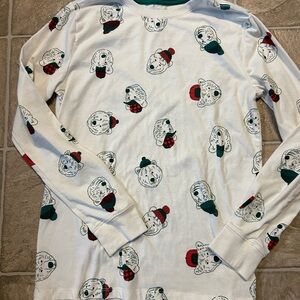 White Long Sleeve Shirt with Bear Print- NWOT